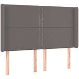  Vzglavje z ušesi sivo 147x16x118/128 cm umetno usnje, (20737099) | Shoptok.si