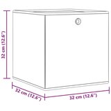 vidaXL Škatle za shranjevanje 10 kosov krem 32x32x32 cm blago | Shoptok.si