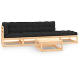 Maison Chic Seti vrtnega pohištva - Vrtna garnitura - Vrtni pohištvo set 5-delna z blazinami trdna borovina, (21818535) | Shoptok.si