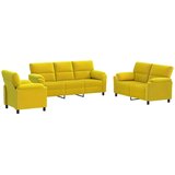  Set sofe 3 pcs Žuta Baršun | shoptok.hr