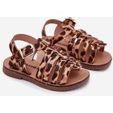 Boto Girls' Children's Sandals Made Of Eco Leather Leopard Mariana | ePonuda.com