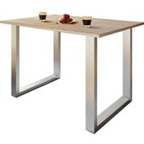 MID.YOU Pisalna Miza Lona, Barva Hrasta, Srebrna, 160x80cm | Shoptok.si