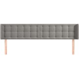  Vzglavje z ušesi svetlo sivo 163x16x78/88 cm žamet, (20793758) | Shoptok.si