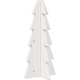 vidaXL Lesena novoletna jelka za okras bela 49 cm trdna borovina | Shoptok.si