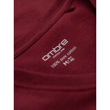 Ombre BASIC men's cotton classic tee shirt with a v-neck - maroon | shoptok.hr