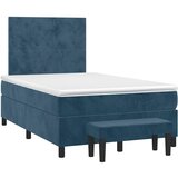 Box spring krevet s madracem tamnoplavi 120 x 200 cm baršunasti | shoptok.hr