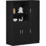  2-dijelni set kuhinjskih ormarića od crnog konstruiranog drva | shoptok.hr