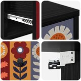  Wall-mounted noćni ormarić ESSEN 2 kom. Crni hrast - Crni hrast Uzorak suncokreta 2 | shoptok.hr