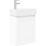 vidaXL Kopalniška omarica s tapo Bela 45,5 x 22,5 x 84 cm, (5000245467) | Shoptok.si