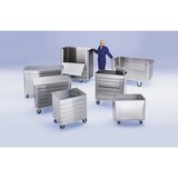 Zarges aluminijasti zabojni voziček, prostornina 655 l, z robnim in talnim profilom | Shoptok.si