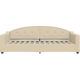  Dnevni krevet krem 100 x 200 cm od tkanine | shoptok.hr