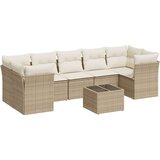  8-dijelni set vrtnih sofa od poliratana s jastucima bež | shoptok.hr