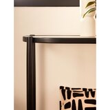 Premier Housewares Crni/u prirodnoj boji pomoćni stol sa staklenom pločom stola 49x100 cm Cebu – | shoptok.hr