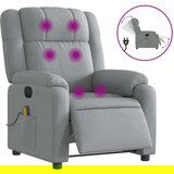 Maison Chic Električni masažni naslanjač - Relax naslanjač svetlo sivo blago, (22134904) | Shoptok.si