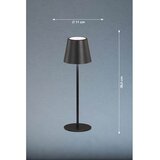 Fischer & Honsel Črna LED namizna svetilka s kovinskim senčilom (višina 36,5 cm) Viletto – | Shoptok.si