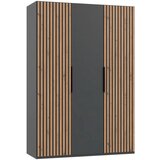 MID.YOU omara s klasičnimi vrati, barve grafita, barve hrasta | Shoptok.si