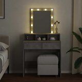  Toaletni stolić s LED svjetlima siva boja betona 80x41x144,5 cm | Eponuda.ba