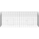  Kavez za zečeve Srebrno 200 x 78 x 78 cm Cinkani čelik | shoptok.hr