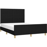  Okvir za krevet bez madraca crni 140 x 190 cm od tkanine | shoptok.hr