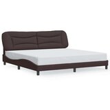 vidaXL okvir za krevet s uzglavljem tamnosmeđi 200x200 cm od tkanine | shoptok.hr