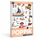 Poppik Edukativni poster s nalepnicama Mini otkrića: Pirati