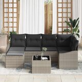 Vrtni set za objed s jastukom s pohranom 7 pcs Siva, Bež | shoptok.hr