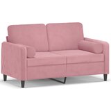 Maison Chic kavč - Sofa - Kanape dvosed z okrasnimi blazinami roza 120 cm žamet, (21727757) | Shoptok.si