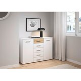 Modern Living Komoda Foster, Barva Hrasta, Bela | Shoptok.si