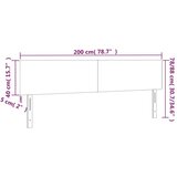  Posteljno vzglavje roza 200x5x78/88 cm žamet, (20794061) | Shoptok.si
