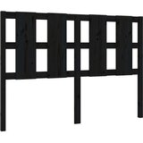  Uzglavlje za krevet crno 145 5 x 4 x 100 cm od masivne borovine | shoptok.hr