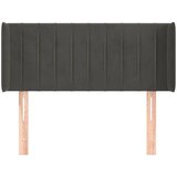  Uzglavlje s ušima tamnosivo 103x16x78/88 cm baršunasto | shoptok.hr