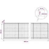  Gabion s žicom debljine 3 5 mm i mrežom 10x10 cm 800x50x100 cm - 50 cm 100 cm 800 x 230 cm | shoptok.hr