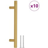  Ručke za ormarić 10 kom zlatne 128 mm od nehrđajućeg čelika | Eponuda.com