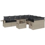  10-dijelni set vrtnih sofa poliratan s jastucima svijetlosivi | shoptok.hr