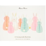 Meri Meri 8 dijelni set papirnatih ukrasa honeycomb spring bunnies | shoptok.hr