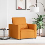  3-u-1 pojedinačni kauč na spavanje pretvoriv žuti tamni materijal | shoptok.hr