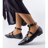 Gemre Black ballet flats with an eye-catching Blur fastening | shoptok.hr