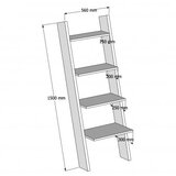 Hanah home Solid - White knjižna omara, (20784533) | Shoptok.si
