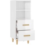  Komoda sjajna bijela 34 5x34x90 cm od konstruiranog drva | shoptok.hr