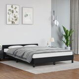 The Living Store Posteljni okvir z vzglavjem črn 140x190 cm umetno usnje - Posteljni Okvir Z Vzglavjem, (21531602) | Shoptok.si