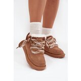 VINCEZA Suede Women's Snow Boots With Fur and Thick Lacing | shoptok.hr