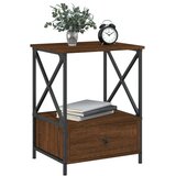  Noćni ormarić boja smeđeg hrasta 50x41x65 cm konstruirano drvo | shoptok.hr