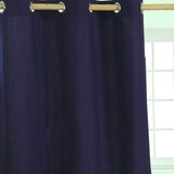HOMESCAPES Navadne mornarsko modre bombažne zavese Eyelet, 137x228 cm, (20749166) | Shoptok.si