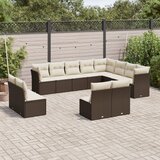 vidaXL 12-dijelni set vrtnih sofa od poliratana s jastucima smeđi Cijene
