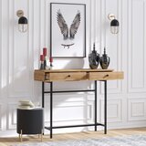 Hanah home polica 100x86x35cm Hrast-Crna