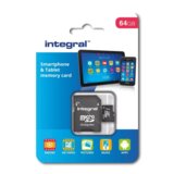 Integral spominska kartica z SD adapterjem 64GB SMARTPHONE TABLET MICRO SDXC class10 UHS-I U1 INMSDX64G10-90SPTAB | Shoptok.si