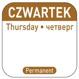 Hendi Nalepke za varnost hrane za posode za večkratno uporabo Četrtek PL RU EN 1000 kos 850107, (21397901) | Shoptok.si