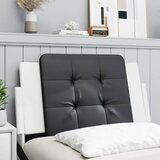 Maison Chic posteljno vzglavje - vzglavna omarica - vzglavna stranica črna in bela 90 cm umetno usnje, (21704236) | Shoptok.si