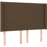  Box spring postelja z vzmetnico LED temno rjava 140x200cm blago, (20898987) | Shoptok.si