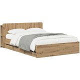  Krevetna konstrukcija s pohranom i uzglavljem Hrast artisan | shoptok.hr